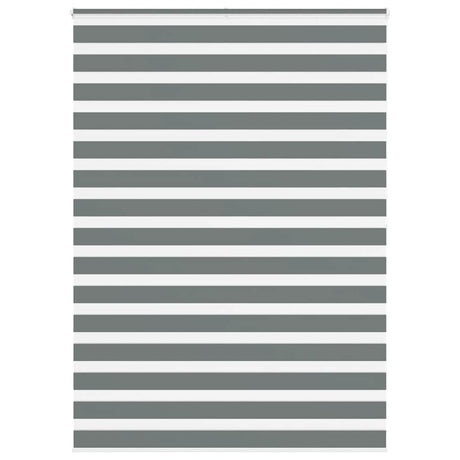 Vidaxl zebra rolgordijn 155x200 cm stofbreedte 150,9 cm donkergrijs