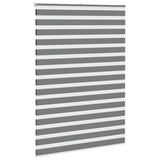 Vidaxl zebra rolgordijn 165x200 cm stofbreedte 160,9 cm donkergrijs