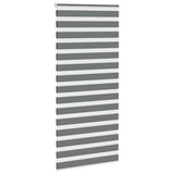 Vidaxl zebra rolgordijn 105x230 cm stofbreedte 100,9 cm donkergrijs