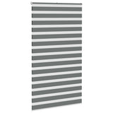 Vidaxl zebra rolgordijn 130x230 cm stofbreedte 125,9 cm donkergrijs