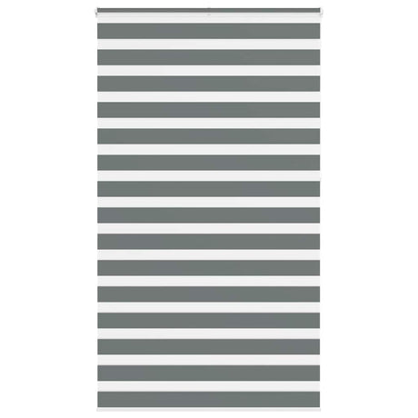 Vidaxl zebra rolgordijn 135x230 cm stofbreedte 130,9 cm donkergrijs