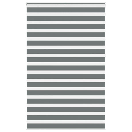 Vidaxl zebra rolgordijn 140x230 cm stofbreedte 135,9 cm donkergrijs