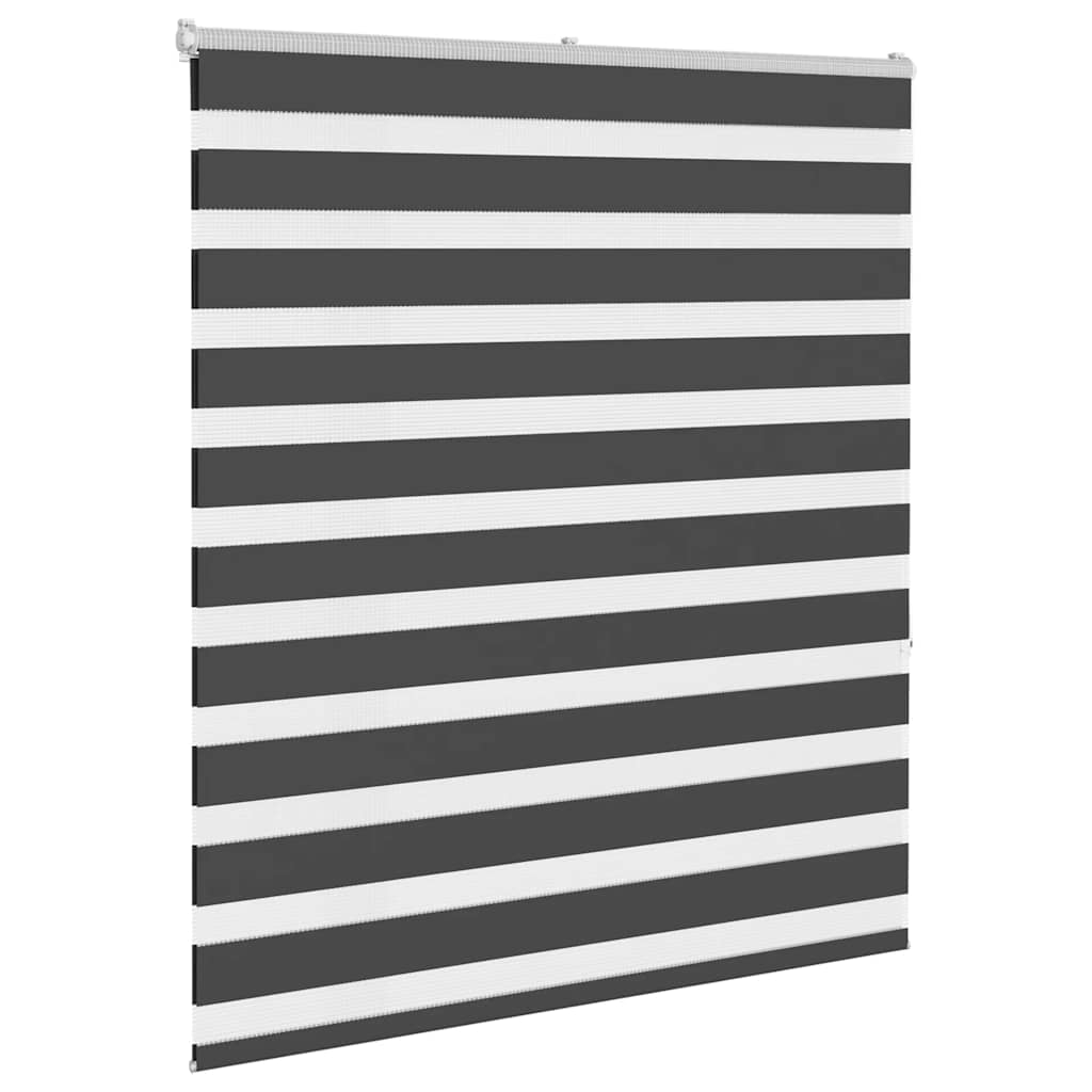 Vidaxl zebra rolgordijn 120x150 cm stofbreedte 115,9 cm zwart