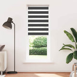 Vidaxl zebra rolgordijn 70x230 cm stofbreedte 65,9 cm zwart