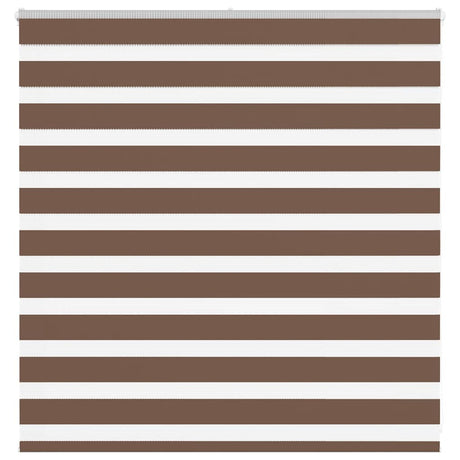 Vidaxl zebra rolgordijn 150x100 cm stofbreedte 145,9cm polyester bruin