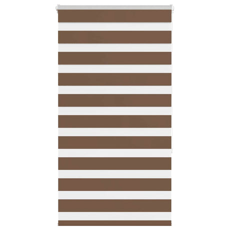 Vidaxl zebra rolgordijn 75x150 cm stofbreedte 70,9 cm polyester bruin