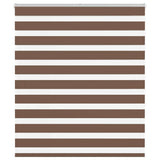 Vidaxl zebra rolgordijn 130x150 cm stofbreedte 125,9cm polyester bruin