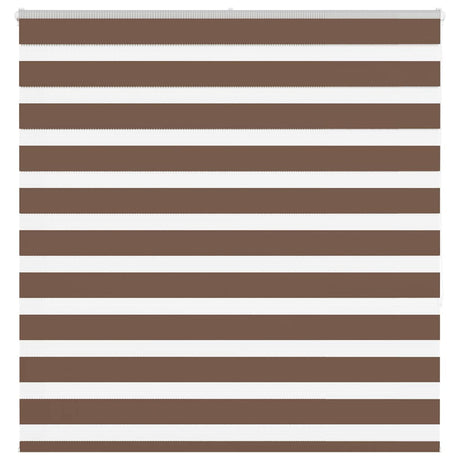 Vidaxl zebra rolgordijn 150x150 cm stofbreedte 145,9cm polyester bruin