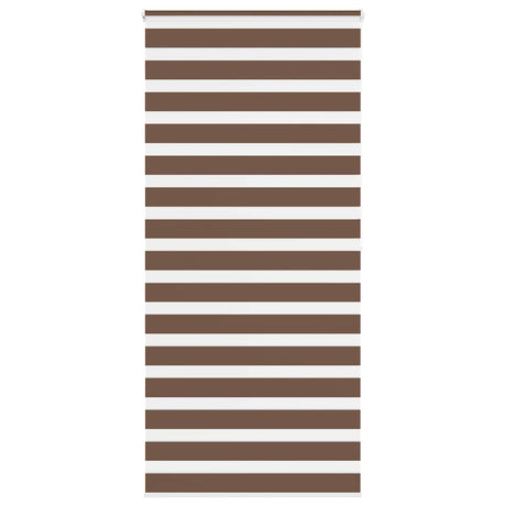 Vidaxl zebra rolgordijn 95x200 cm stofbreedte 90,9 cm polyester bruin