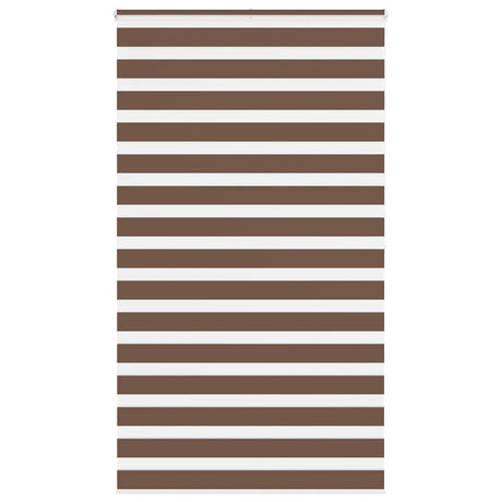 Vidaxl zebra rolgordijn 135x200 cm stofbreedte 130,9cm polyester bruin