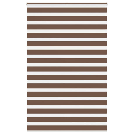 Vidaxl zebra rolgordijn 150x200 cm stofbreedte 145,9cm polyester bruin