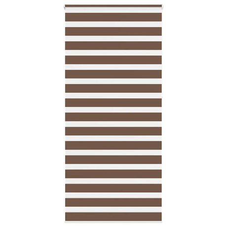 Vidaxl zebra rolgordijn 115x230 cm stofbreedte 110,9cm polyester bruin