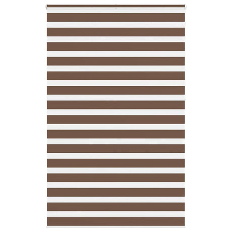 Vidaxl zebra rolgordijn 145x230 cm stofbreedte 140,9cm polyester bruin