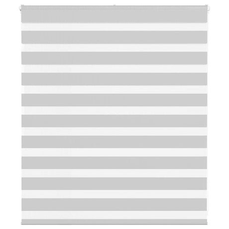 Vidaxl zebra rolgordijn 120x100 cm stofbreedte 115,9 cm lichtgrijs