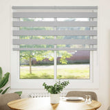Vidaxl zebra rolgordijn 150x100 cm stofbreedte 145,9 cm lichtgrijs