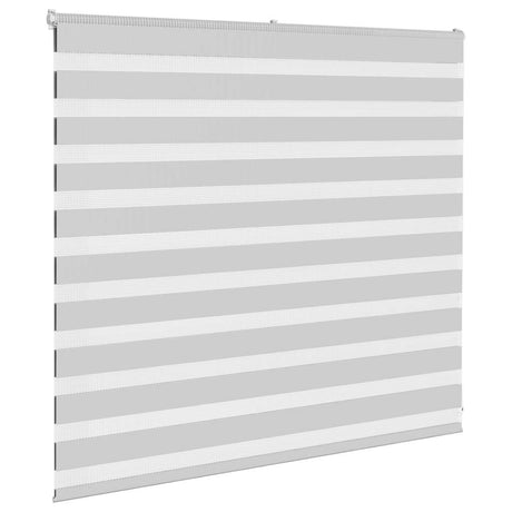 Vidaxl zebra rolgordijn 160x100 cm stofbreedte 155,9 cm lichtgrijs