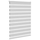 Vidaxl zebra rolgordijn 105x150 cm stofbreedte 100,9 cm lichtgrijs