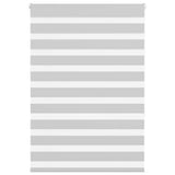Vidaxl zebra rolgordijn 110x150 cm stofbreedte 105,9 cm lichtgrijs