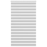 Vidaxl zebra rolgordijn 125x200 cm stofbreedte 120,9 cm lichtgrijs