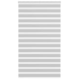 Vidaxl zebra rolgordijn 130x200 cm stofbreedte 125,9 cm lichtgrijs