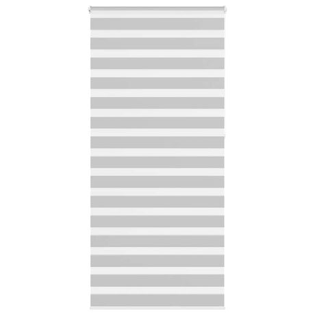 Vidaxl zebra rolgordijn 100x230 cm stofbreedte 95,9 cm lichtgrijs