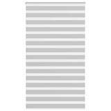Vidaxl zebra rolgordijn 120x230 cm stofbreedte 115,9 cm lichtgrijs