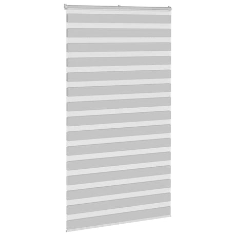 Vidaxl zebra rolgordijn 125x230 cm stofbreedte 120,9 cm lichtgrijs