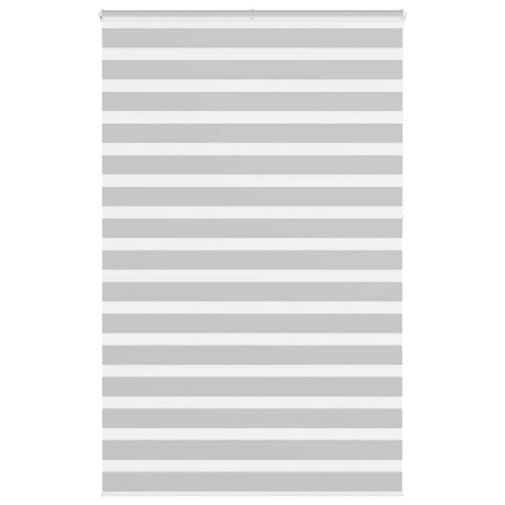 Vidaxl zebra rolgordijn 145x230 cm stofbreedte 140,9 cm lichtgrijs