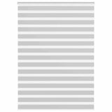 Vidaxl zebra rolgordijn 165x230 cm stofbreedte 160,9 cm lichtgrijs
