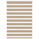Vidaxl zebra blind 105x100 cm stofbreedte 100,9 cm polyester zandbruin