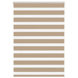Vidaxl zebra blind 110x100 cm stofbreedte 105,9 cm polyester zandbruin