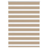 Vidaxl zebra blind 115x100 cm stofbreedte 110,9 cm polyester zandbruin