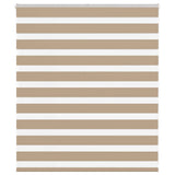 Vidaxl zebra blind 130x100 cm stofbreedte 125,9 cm polyester zandbruin