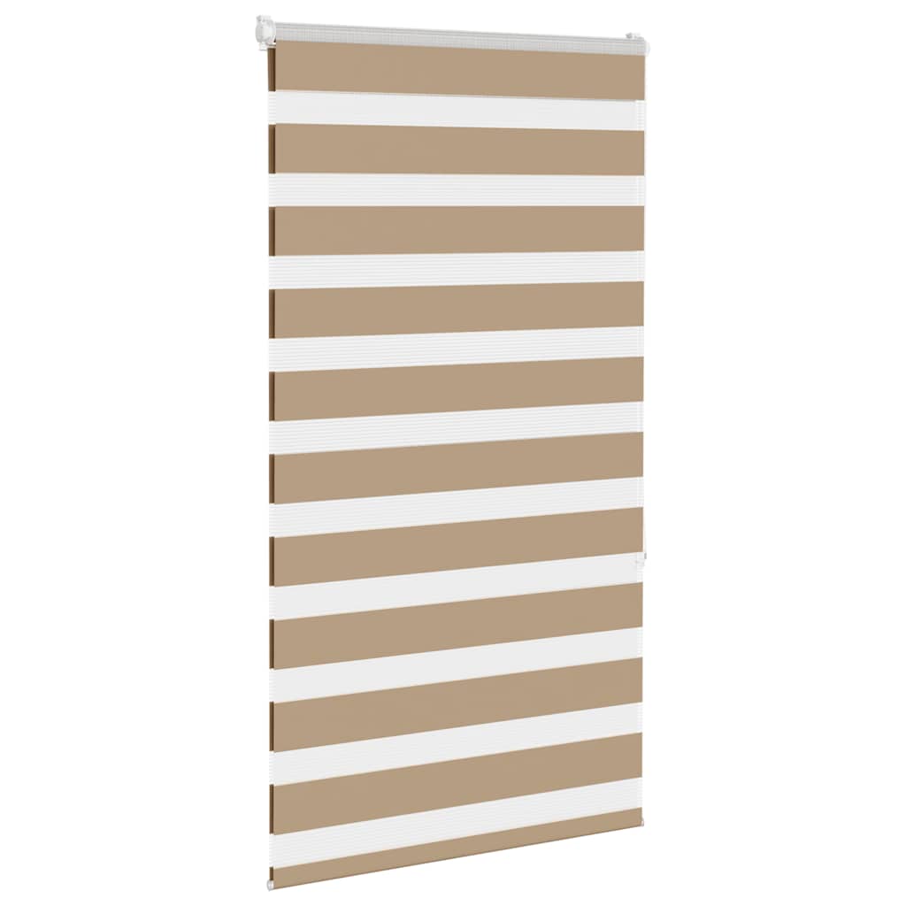 Vidaxl zebra blind 90x150 cm stofbreedte 85,9 cm polyester zandbruin