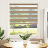 Vidaxl zebra blind 100x150 cm stofbreedte 95,9 cm polyester zandbruin