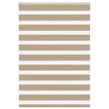 Vidaxl zebra blind 115x150 cm stofbreedte 110,9 cm polyester zandbruin