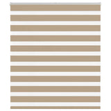 Vidaxl zebra blind 125x150 cm stofbreedte 120,9 cm polyester zandbruin