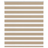 Vidaxl zebra blind 130x150 cm stofbreedte 125,9 cm polyester zandbruin