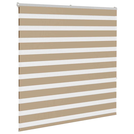 Vidaxl zebra blind 150x150 cm stofbreedte 145,9 cm polyester zandbruin
