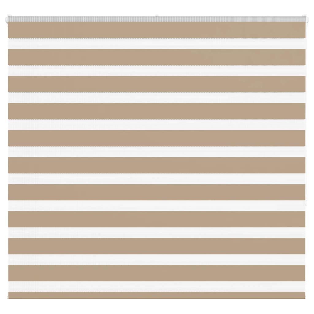 Vidaxl zebra blind 155x150 cm stofbreedte 150,9 cm polyester zandbruin