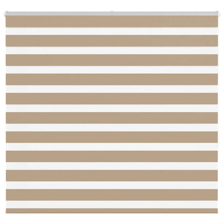 Vidaxl zebra blind 155x150 cm stofbreedte 150,9 cm polyester zandbruin
