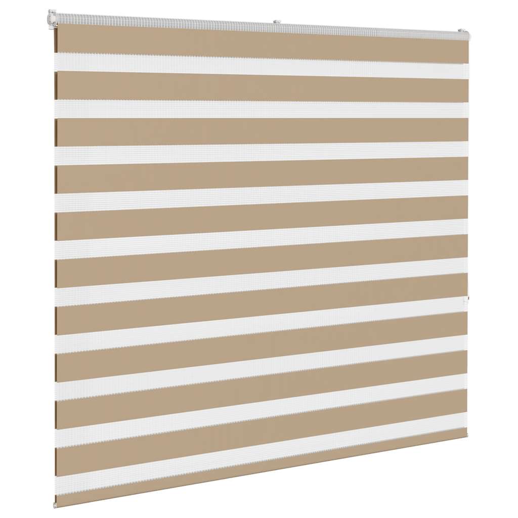 Vidaxl zebra blind 155x150 cm stofbreedte 150,9 cm polyester zandbruin