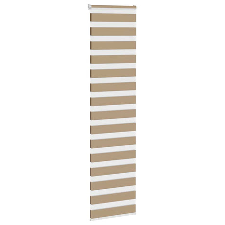 Vidaxl zebra blind 65x200 cm stofbreedte 60,9 cm polyester zandbruin