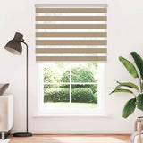 Vidaxl zebra blind 140x200 cm stofbreedte 135,9 cm polyester zandbruin