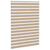 Vidaxl zebra blind 160x200 cm stofbreedte 155,9 cm polyester zandbruin