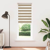 Vidaxl zebra blind 90x230 cm stofbreedte 85,9 cm polyester zandbruin