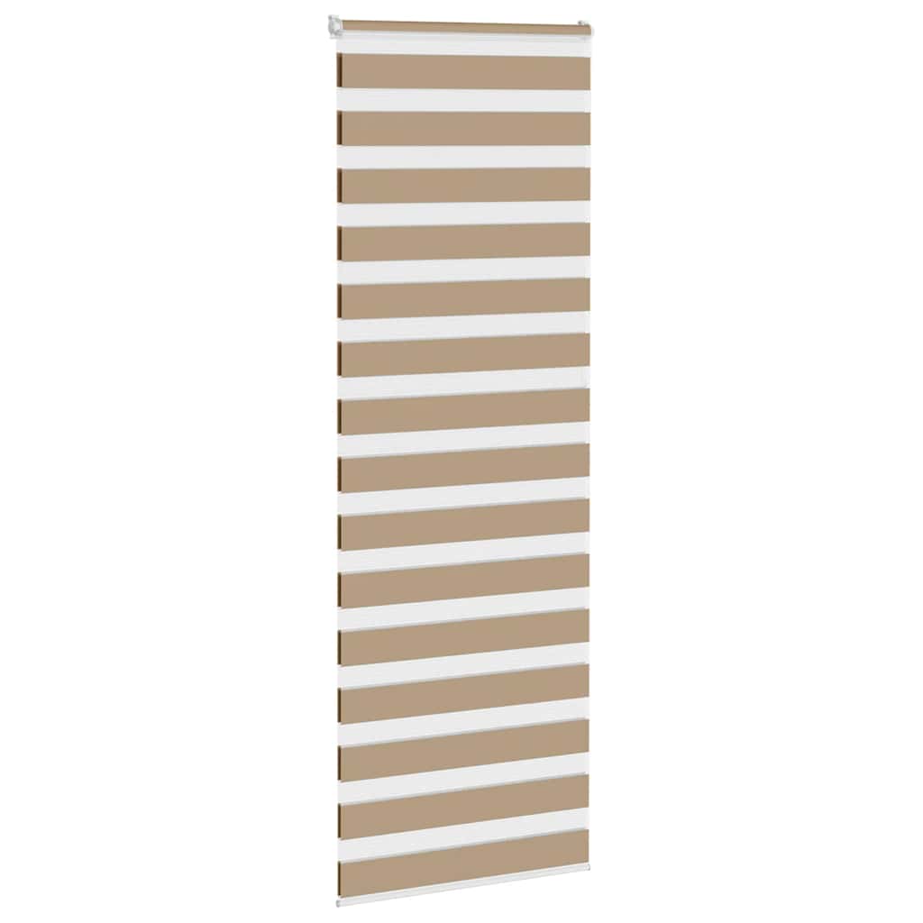 Vidaxl zebra blind 90x230 cm stofbreedte 85,9 cm polyester zandbruin