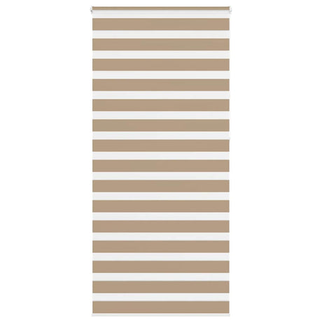 Vidaxl zebra blind 95x230 cm stofbreedte 90,9 cm polyester zandbruin