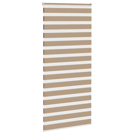 Vidaxl zebra blind 95x230 cm stofbreedte 90,9 cm polyester zandbruin