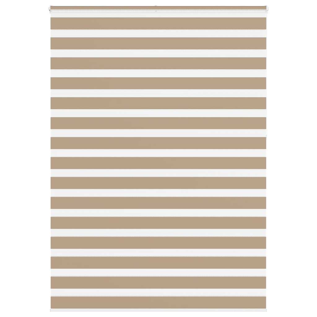 Vidaxl zebra blind 155x230 cm stofbreedte 150,9 cm polyester zandbruin